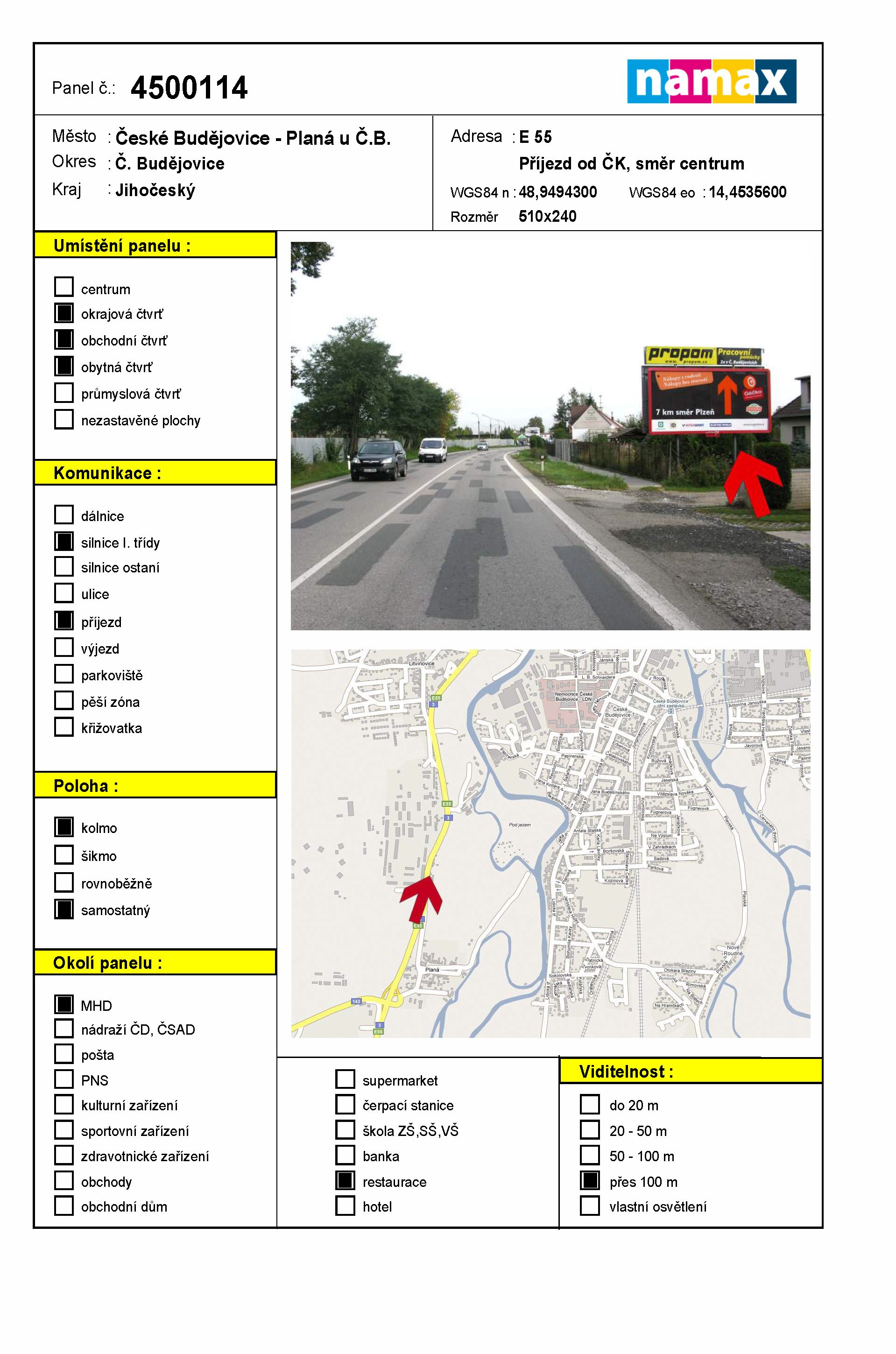 Billboard 114 České Budějovice