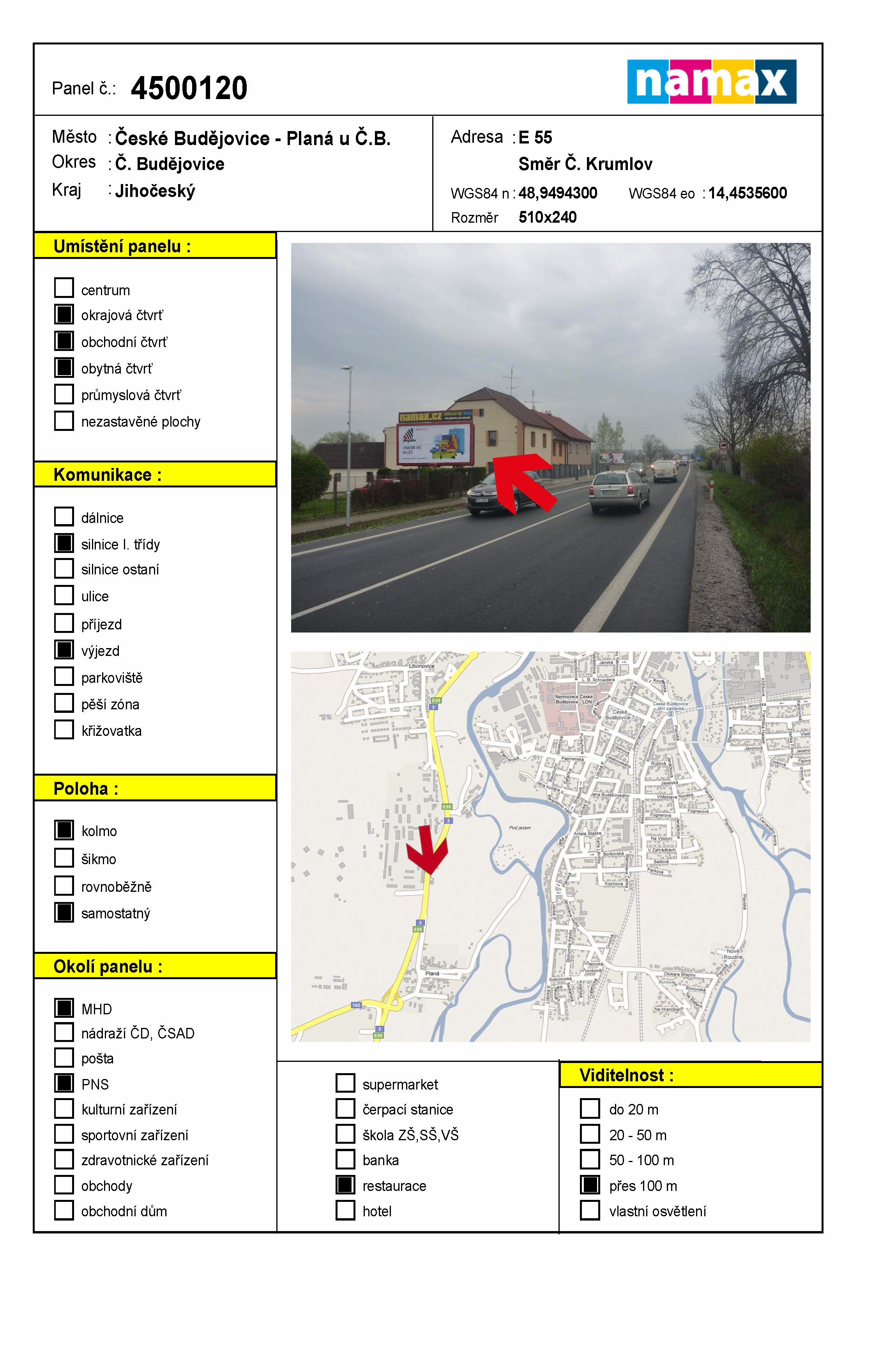 Billboard 120 České Budějovice