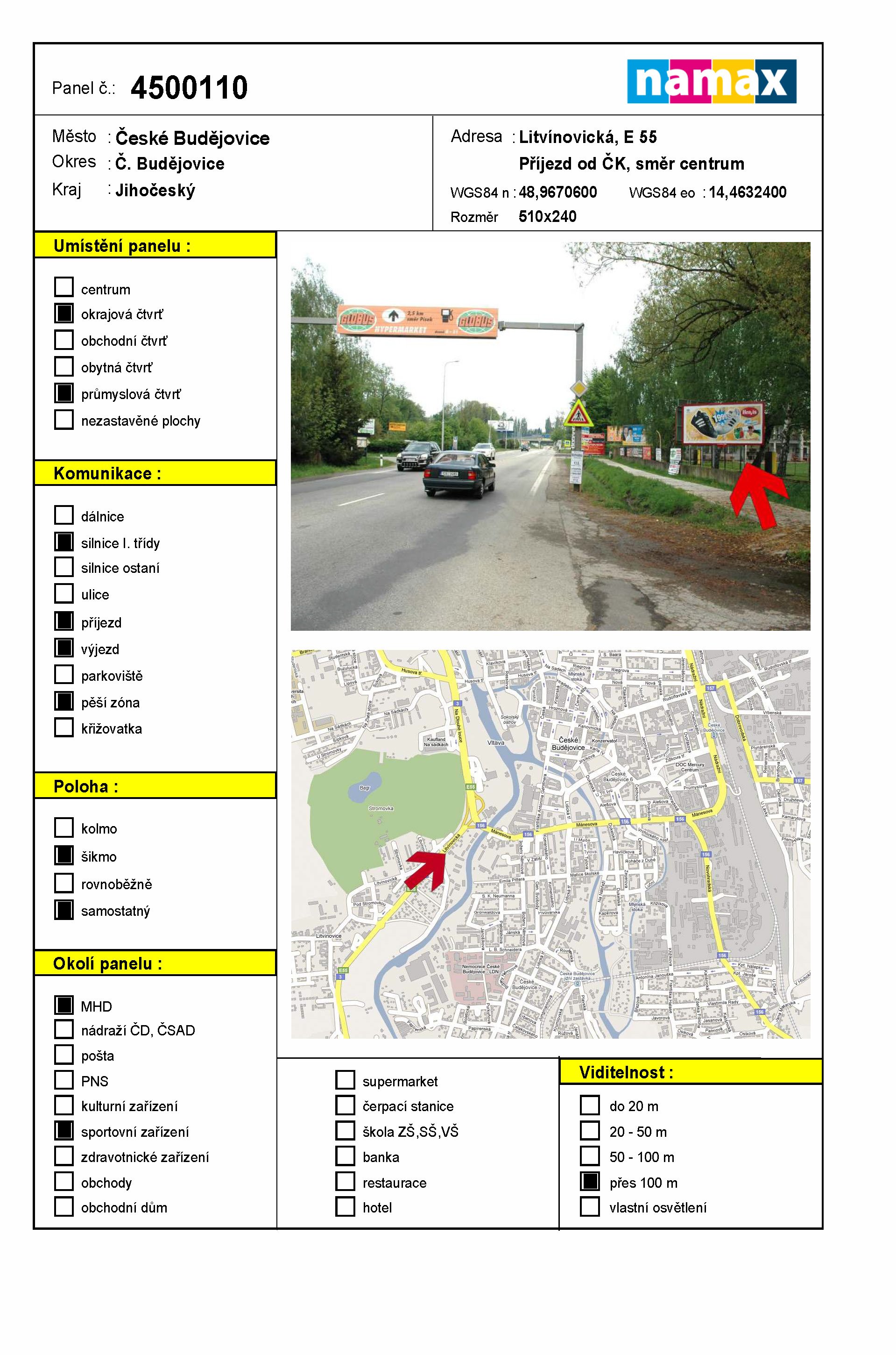 Billboard 110 České Budějovice