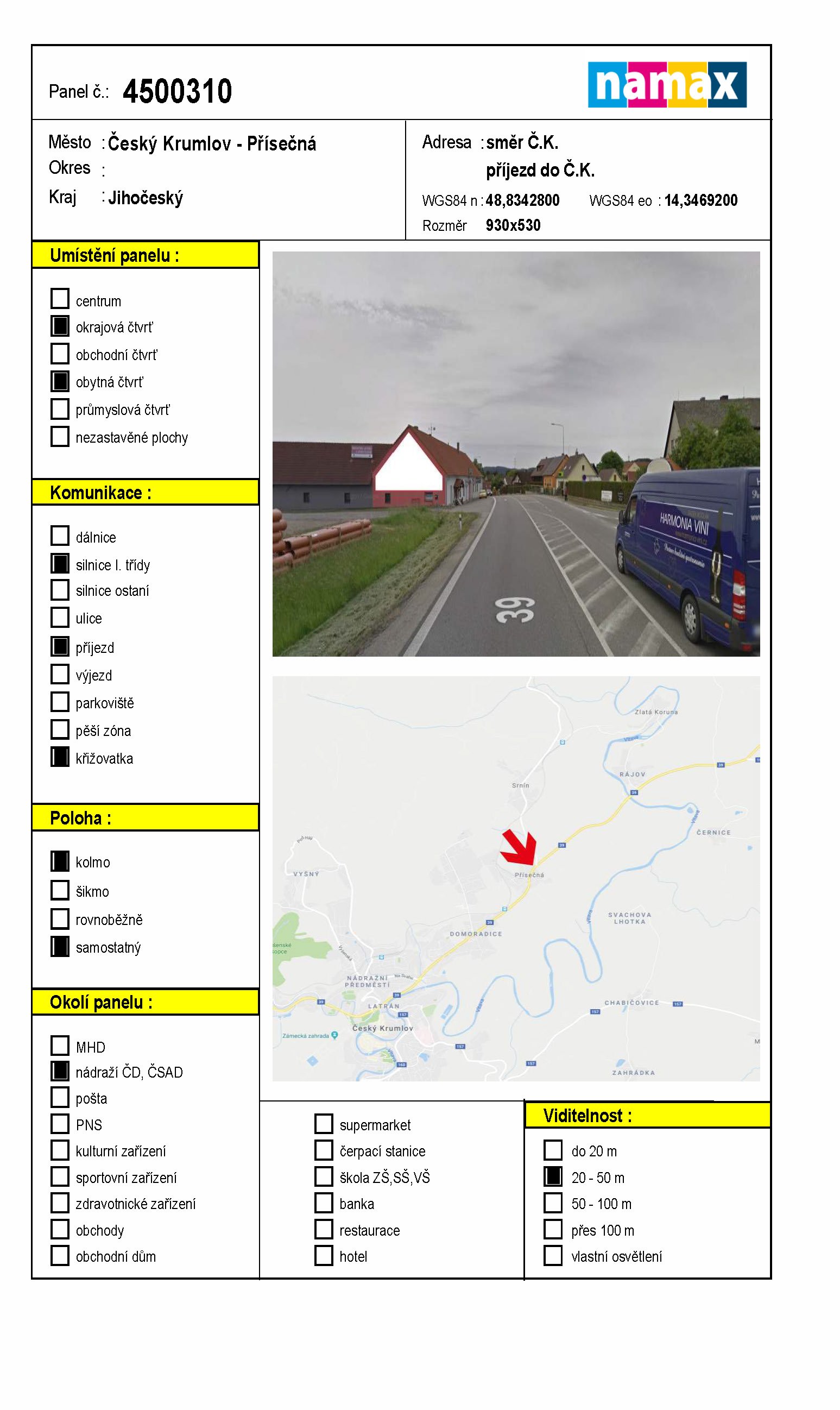 Stit 310 Český Krumlov - Přísečná