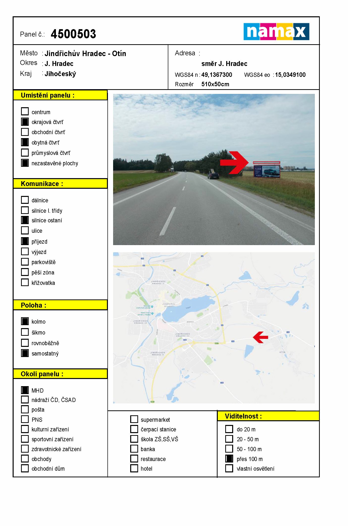 Billboard 503 Jindřichův Hradec