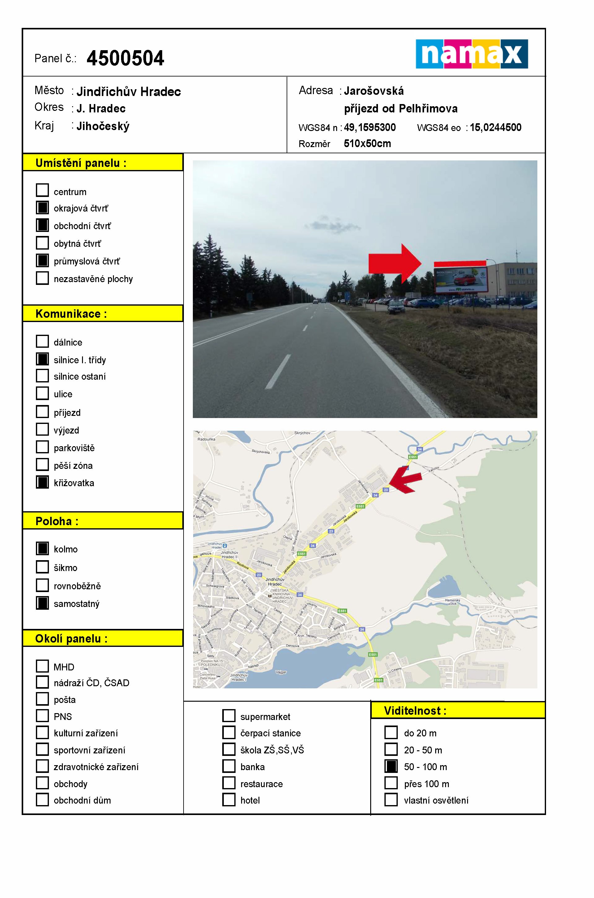 Billboard 504 Jarošovská