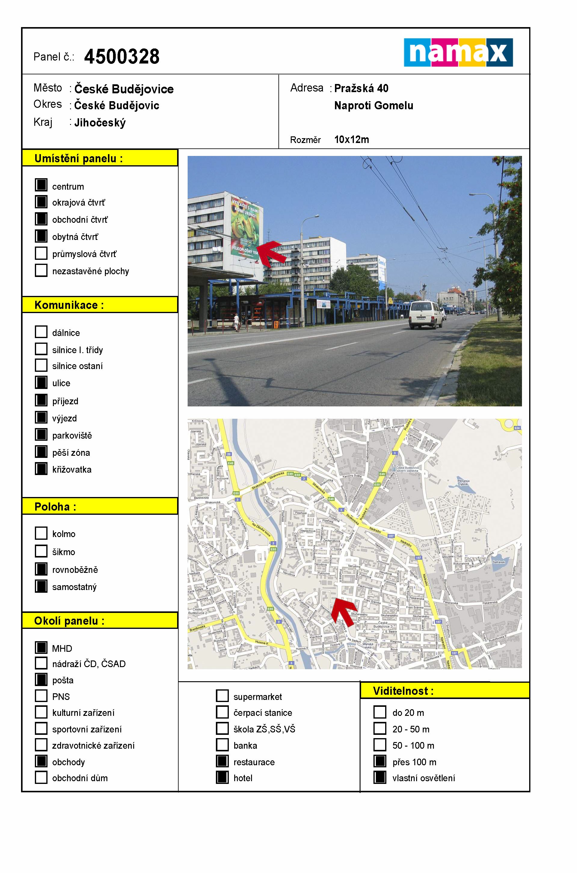 Stit 328 Pražská, Č. Budějovice