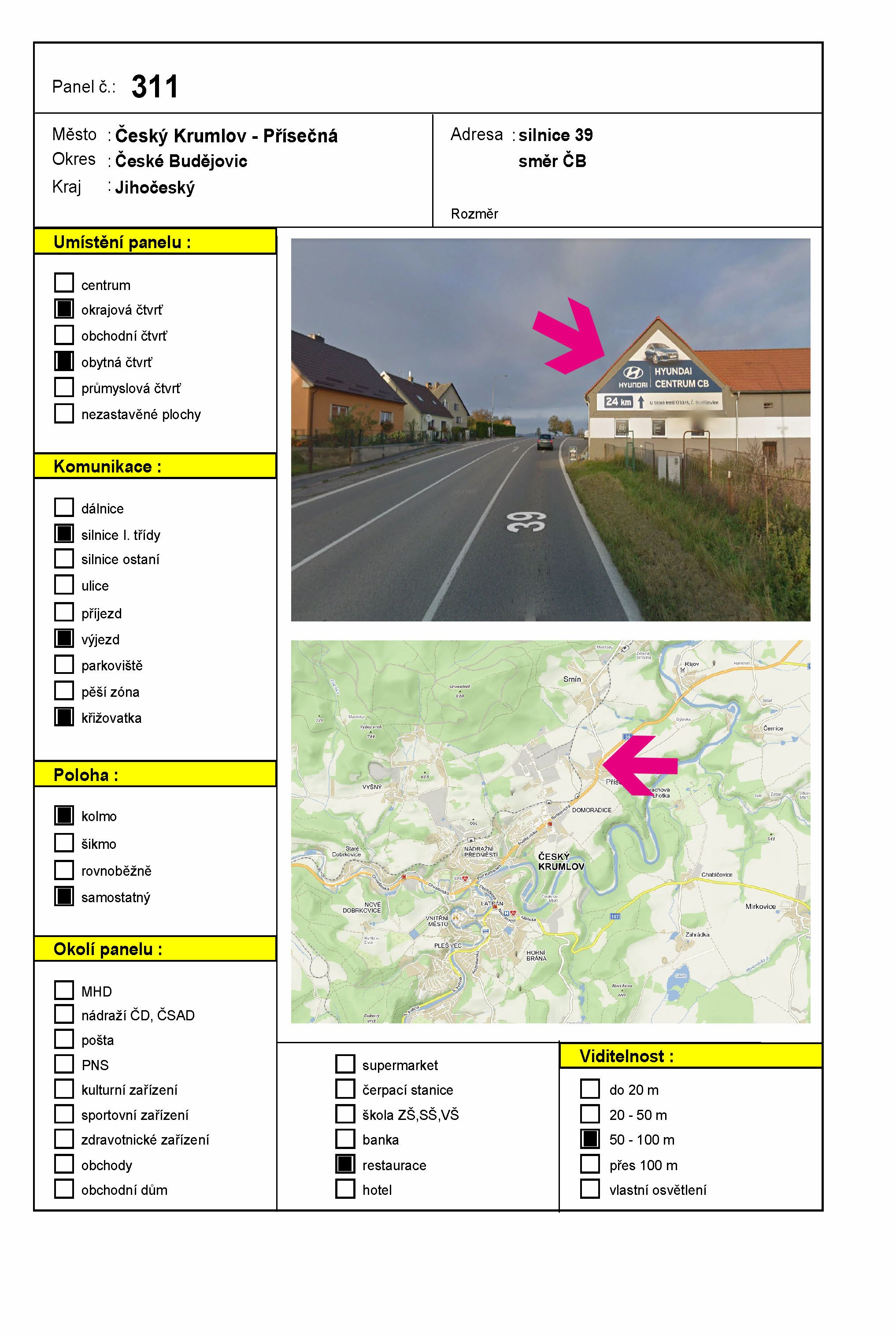 Stit 311 Český Krumlov