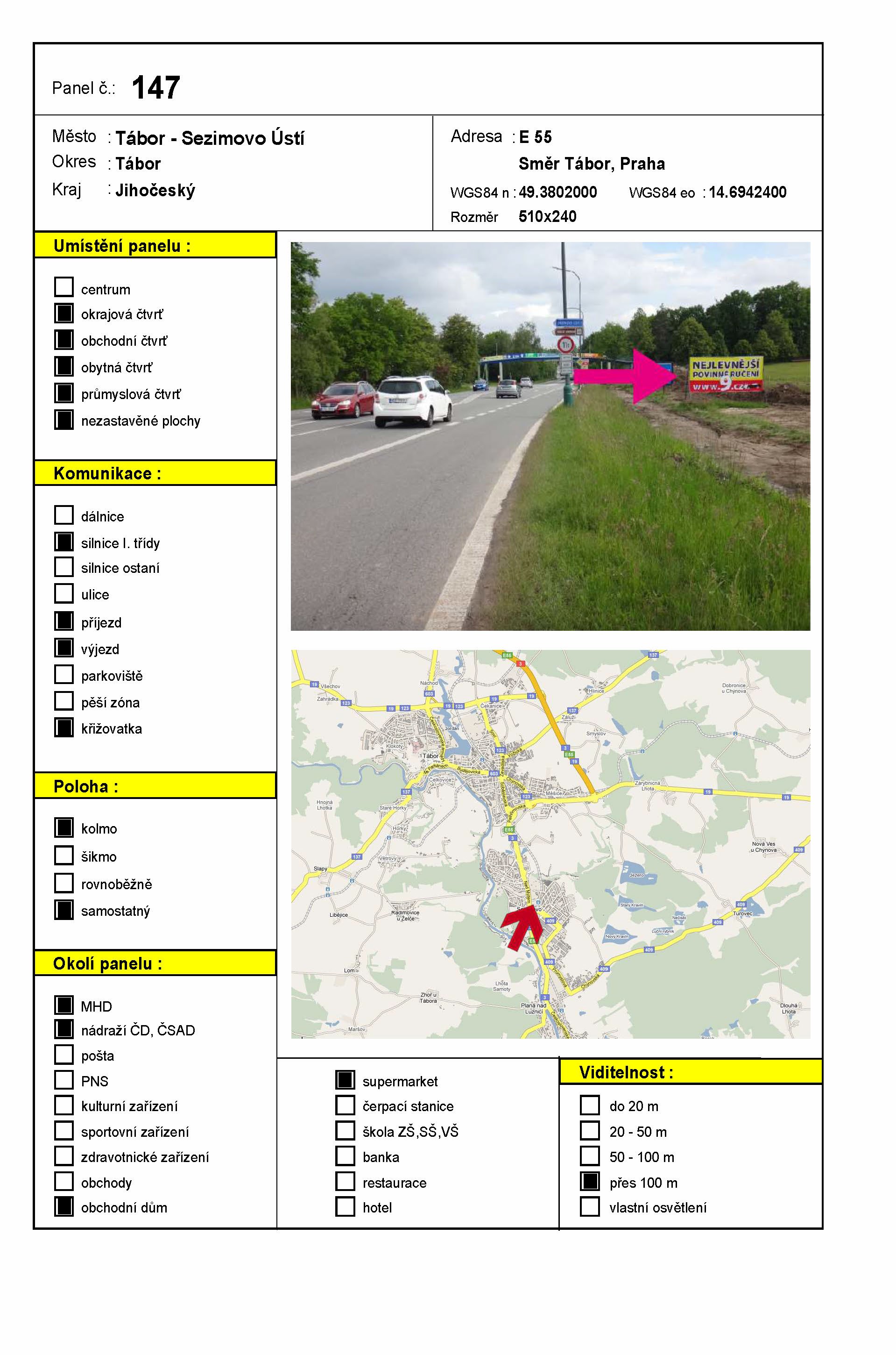 Billboard 147 Tábor